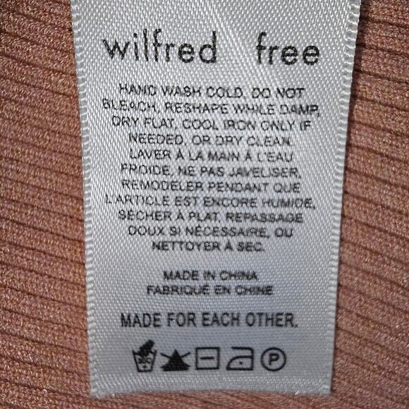 Aritzia Wilfred Free Cut-Out Knit Mini Dress Soft Terracotta Size M - Picture 9 of 10